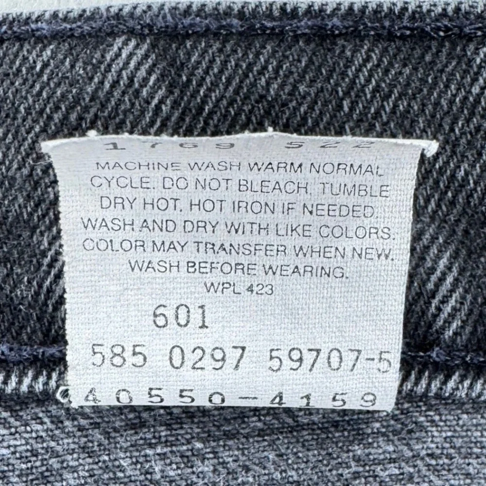 Vintage Levis 550 Orange Tab Relaxed Fit Black Jeans‎ Made in USA 40x30 Mens